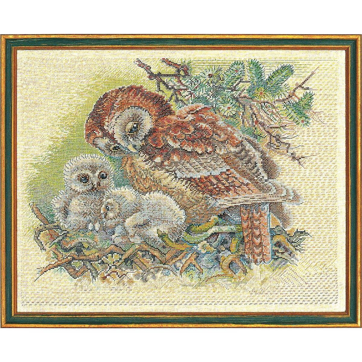 Eva Rosenstand counted cross stitch kit "Owl with...