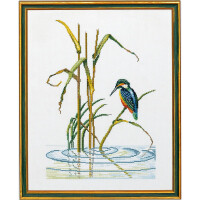 Eva Rosenstand set punto croce "Kingfisher", schema di conteggio, 40x50cm