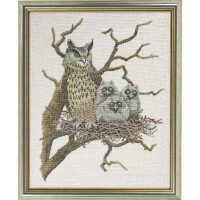 Eva Rosenstand counted cross stitch kit "Owl", 40x50cm, DIY