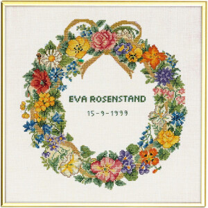 Eva Rosenstand kruissteekset "Jubileumkrans",...