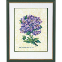 Eva Rosenstand set punto croce "Rhododendron, lilla", schema di conteggio, 35x45cm