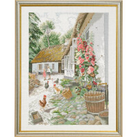 Ева Розенштанд Набор для вышивания крестом "Чулочные розы", счетная картина, 49x64 см