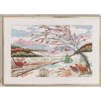 Eva Rosenstand counted cross stitch kit "Winter landscape ", 35x50cm, DIY