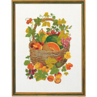 Eva Rosenstand counted cross stitch kit "Basket with fruits", 45x60cm, DIY