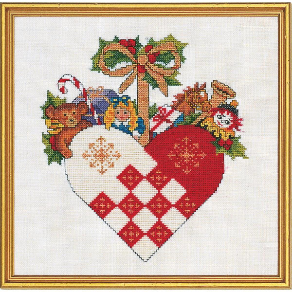 Ева Розенштанд Набор для вышивания крестом "Сердце с игрушками", счетная схема, 25х25 см