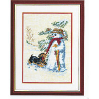 Eva Rosenstand Набор для вышивания крестом "Снеговик", счетная схема, 30x40 см