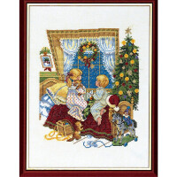 Ева Розенштанд Набор для вышивания крестом "Дети на краю кровати", счетная схема, 30x40 см