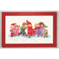 Ева Розенштанд Набор для вышивания крестом "Дети на снегу", счетная схема, 30x50 см