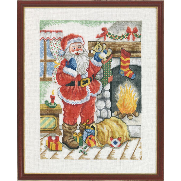 Eva Rosenstand set punto croce "Babbo Natale", schema di conteggio, 28x35cm