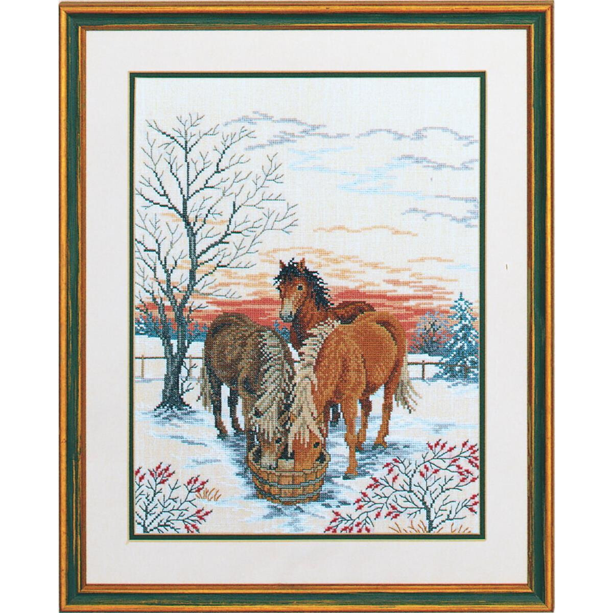 Eva Rosenstand counted cross stitch kit "Horses in...