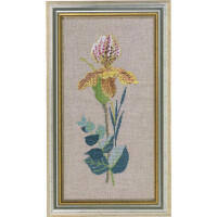 Eva Rosenstand counted cross stitch kit "Yellow orchid", 20x35cm, DIY