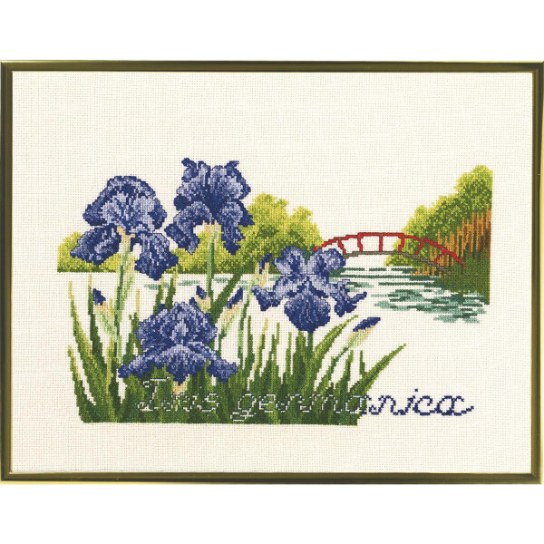Ева Розенштанд Набор для вышивания крестом "Мост/Цветы", счетная картина, 33x25 см