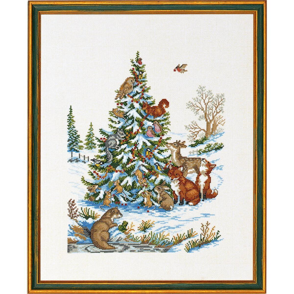 Ева Розенштанд Набор для вышивания крестом "Животные в лесу", счетная схема, 30x40 см