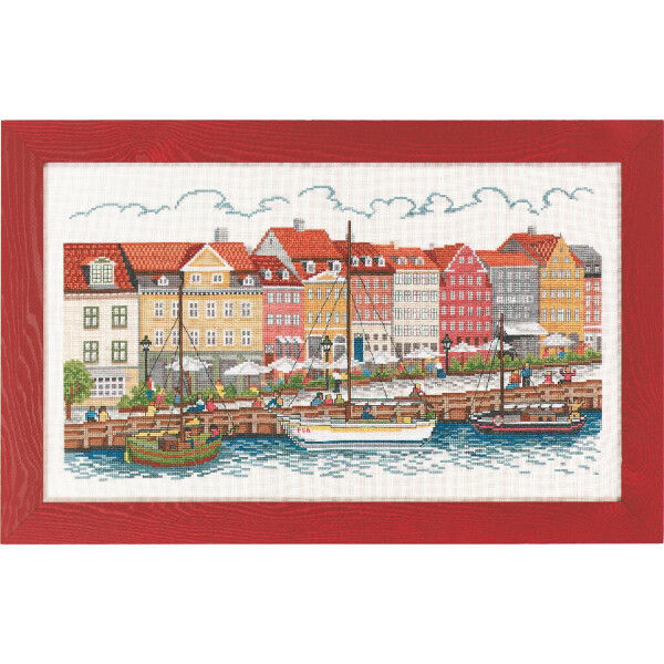 Eva Rosenstand counted cross stitch kit "Nyhavn", 30x50cm, DIY