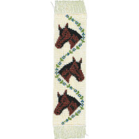 Eva Rosenstand bookmark counted cross stitch kit "Horsehead", 5x23cm, DIY