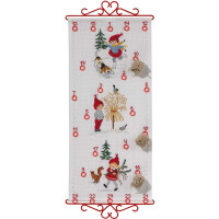 Eva Rosenstand Wallhanging Cross Stitch Set "Advent Calendar", Counting Pattern, 25x55cm