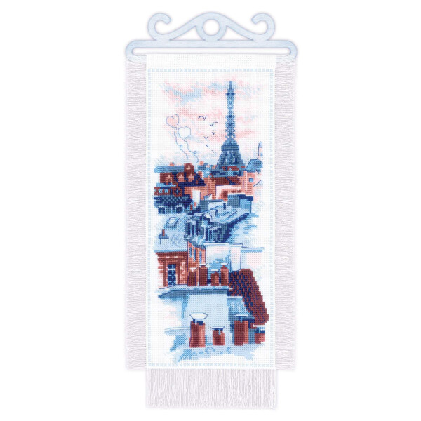 Набор для вышивания крестом Риолис "Парижские крыши", счетная схема, 15х31см