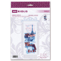 Riolis Kreuzstich Set "Pariser Dächer", Zählmuster, 15x31cm