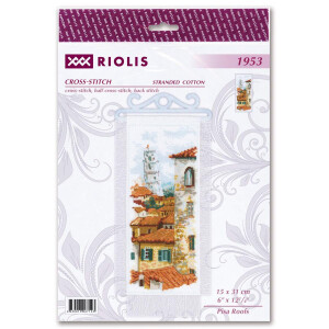 Набор для вышивания крестом Риолис "Пизанские крыши", счетная схема, 15x31 см