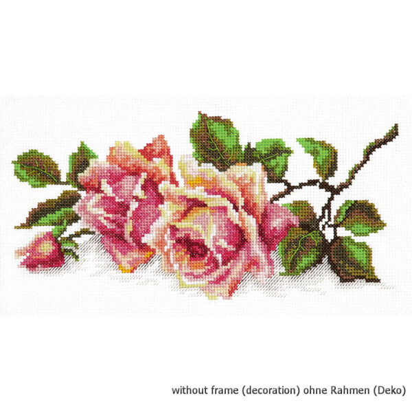 Magic Needle Zweigart Edition counted cross stitch kit "The Scent of Roses", 25x12cm, DIY
