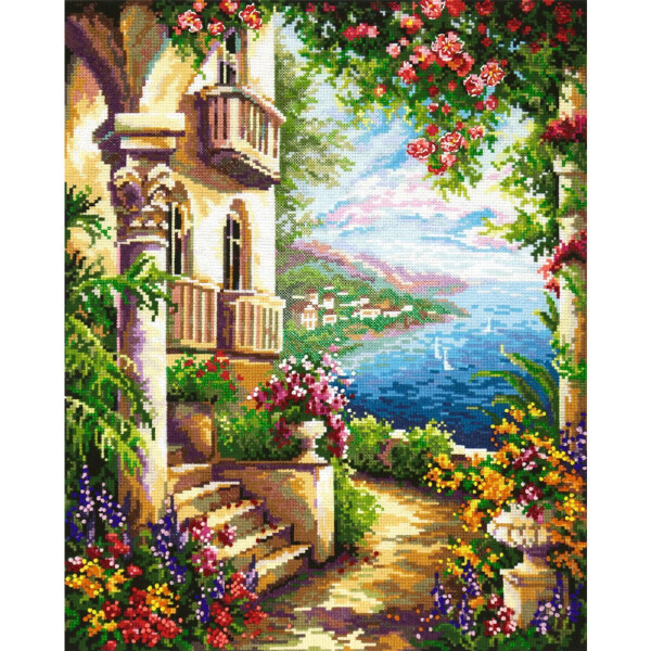 Magic Needle Zweigart Edition counted cross stitch kit "At the Balck Sea", 33x40cm, DIY