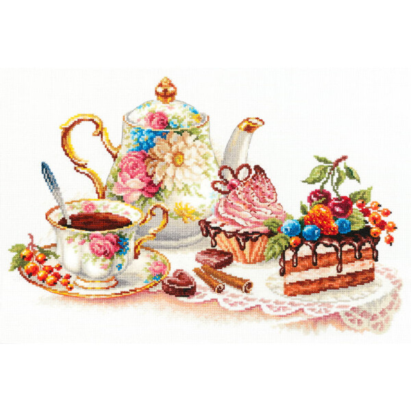 Magic Needle Zweigart Edition counted cross stitch kit "Cakes", 40x28cm, DIY