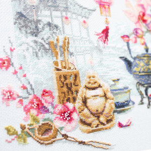 Magic Needle Zweigart Edition counted cross stitch kit "Oriental Serenity", 40x30cm, DIY