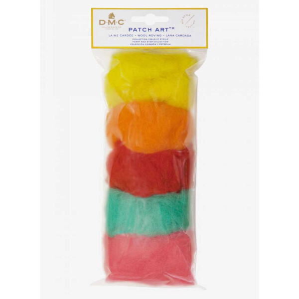 DMC Paquete de lana para fieltro de 5 colores - Patch Art 470a