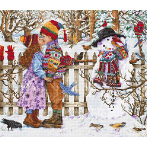 Luca-S counted cross stitch kit "First Kiss",...