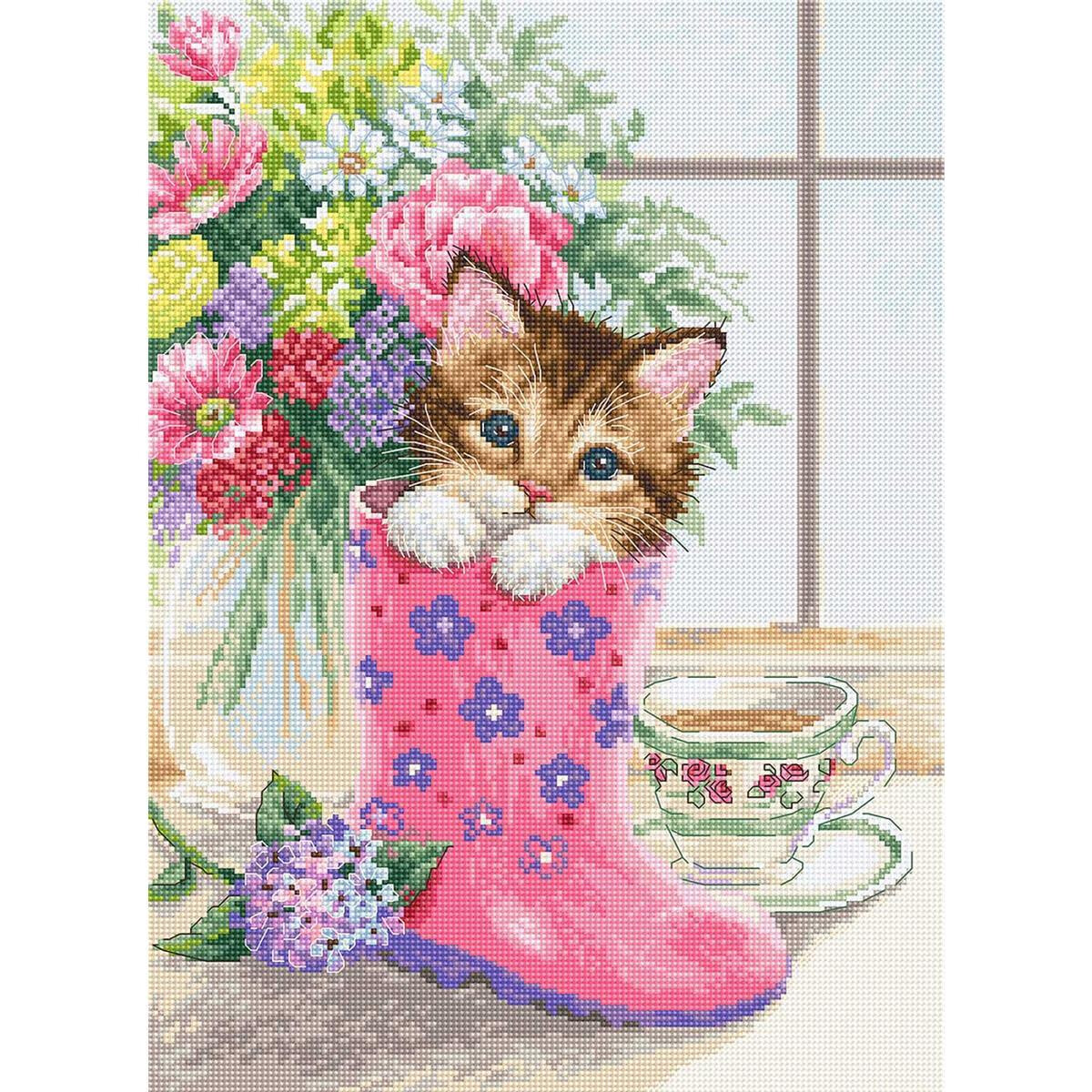 Luca-S counted cross stitch kit "Pretty...