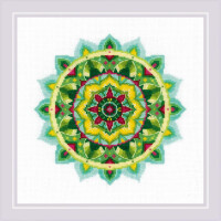 Riolis Set de point de croix "Mandala de la connaissance de soi", modèle de comptage, 20x20cm