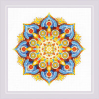 Riolis Set punto croce "Energy Mandala", schema di conteggio, 20x20cm