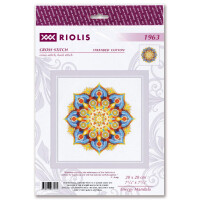 Riolis Set punto croce "Energy Mandala", schema di conteggio, 20x20cm