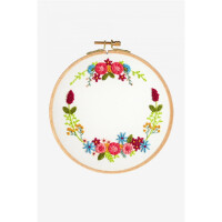 DMC stamped Stitch Kit Magical Wreath with hoop, DIY