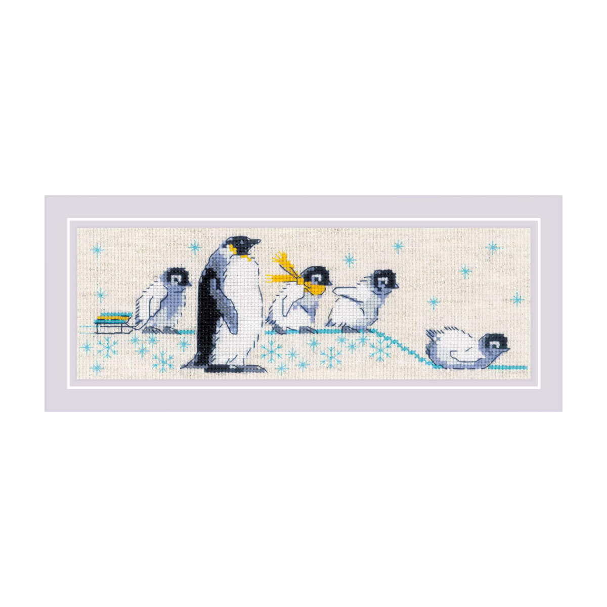 Riolis Set punto croce "Pinguini", schema di...