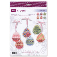Riolis counted cross stitch kit "Easter Pattern Set of 3", 5,5x6cm, DIY