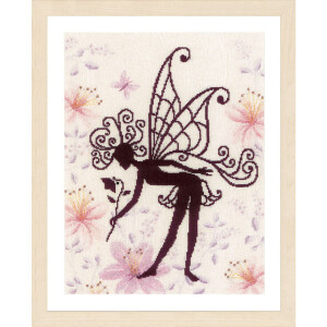 Lanarte Set punto croce "Flower fairy silhouette...