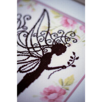Lanarte counted cross stitch kit "Flower fairy silhouette II", 23x29cm, DIY