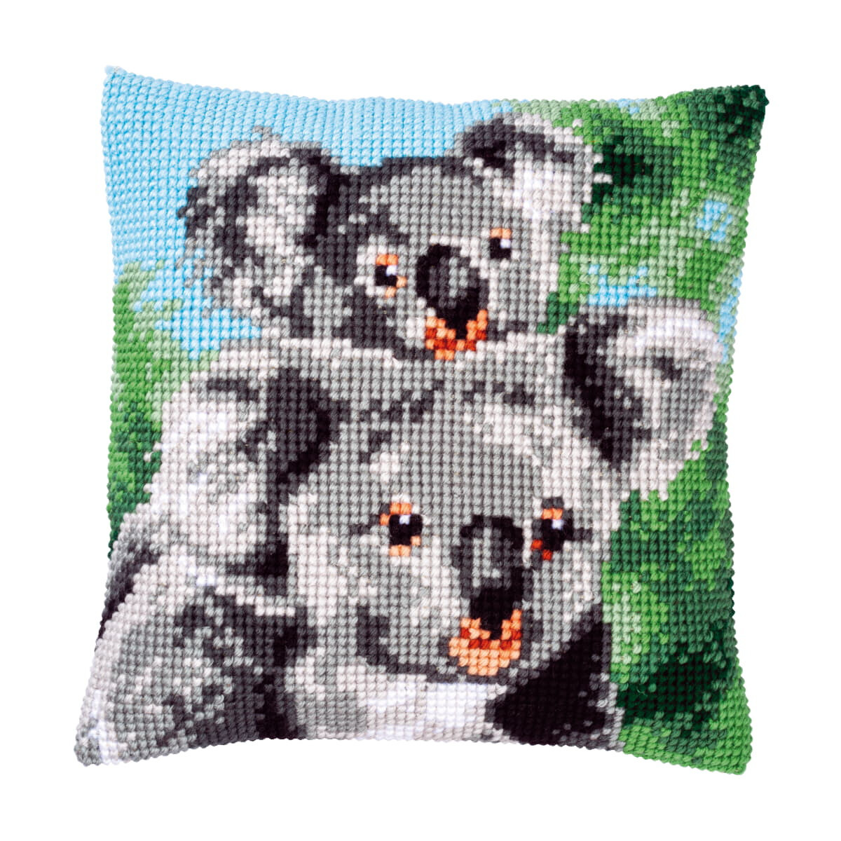 Vervaco stamped cross stitch kit cushion "Koala mit...