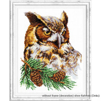 Magic Needle Zweigart Edition counted cross stitch kit "Owl", 22x27cm, DIY