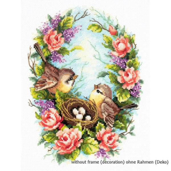 Magic Needle Zweigart Edition counted cross stitch kit "Family Nest", 19x25cm, DIY