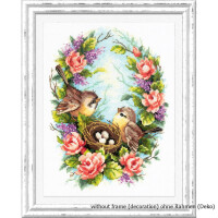 Magic Needle Zweigart Edition counted cross stitch kit "Family Nest", 19x25cm, DIY