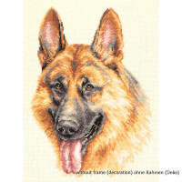 Magic Needle Zweigart Set punto croce edizione "German Shepherd Dog", schema di conteggio, 21x28cm