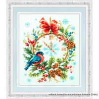 Magic Needle Zweigart Edition Set punto croce "Christmas time", schema di conteggio, 17x22cm