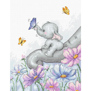 Luca-S counted cross stitch kit "Elephant with...