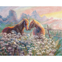 Oven counted cross stitch kit "Evening dreams", 40x33cm, DIY