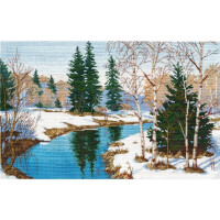 Oven counted cross stitch kit "Thaw", 40x26cm, DIY