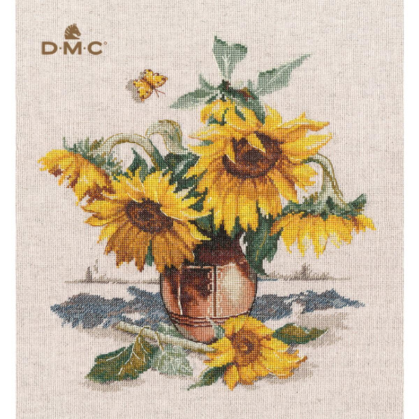 Oven counted cross stitch kit "Sunny flowers", 27x30cm, DIY