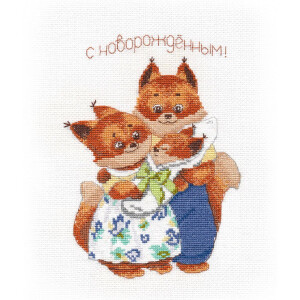 Oven counted cross stitch kit "Happy family",...