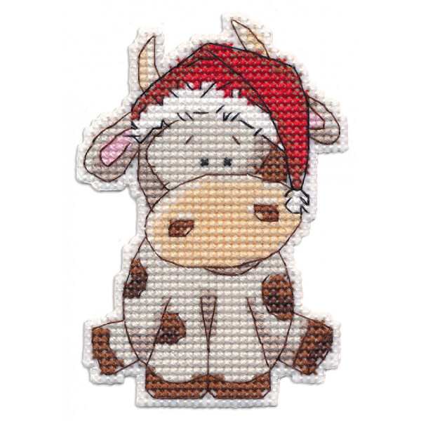 Oven counted cross stitch kit "Magnet. Bull", 6,5x9,3cm, DIY